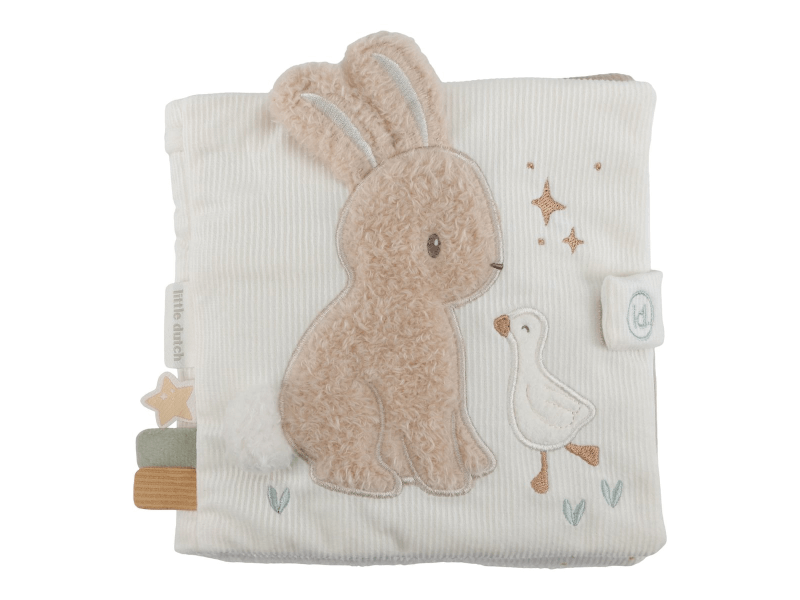 Little Dutch Little Dutch Textilní knížka s aktivitami Newborn Naturals