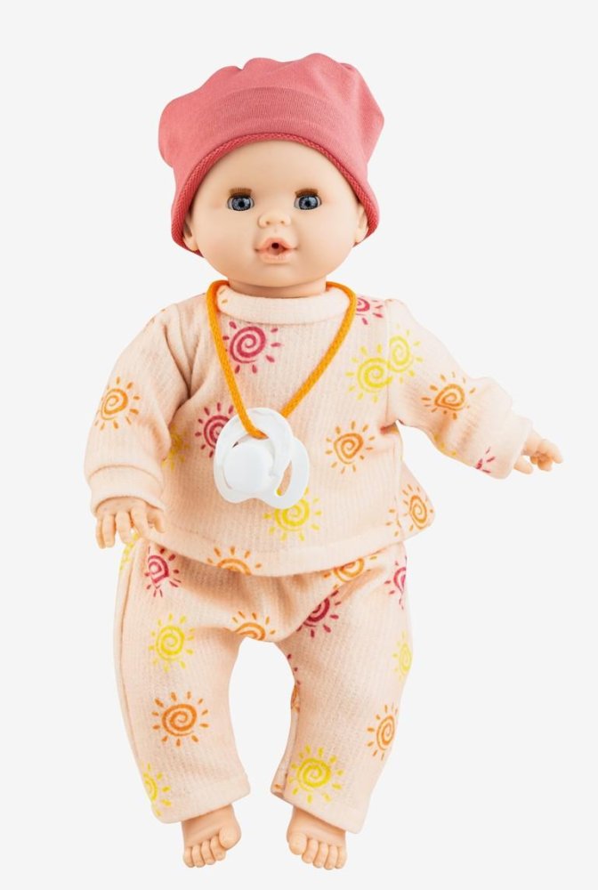 Paola Reina Realistické bábätko - chlapček Alex v oblečení so slniečkami so zvukom