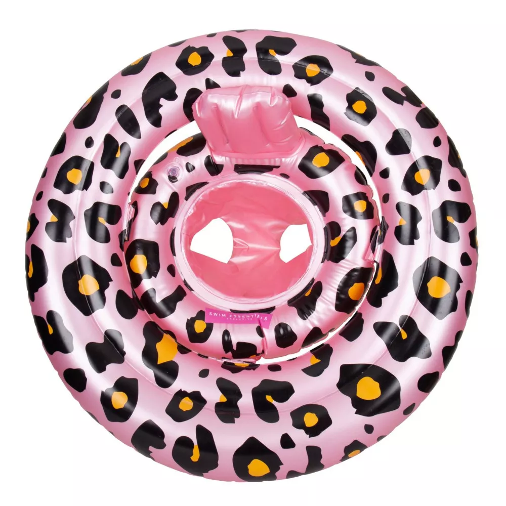 Swim essetntials Nafukovacie koleso pre bábätká Leopard ružový