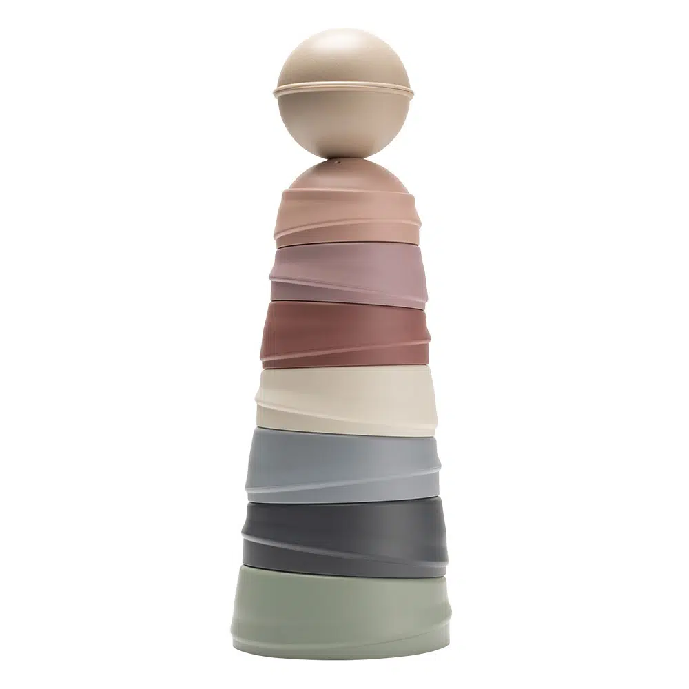 BIBS stohovacia balančná veža - pastel-rainbow