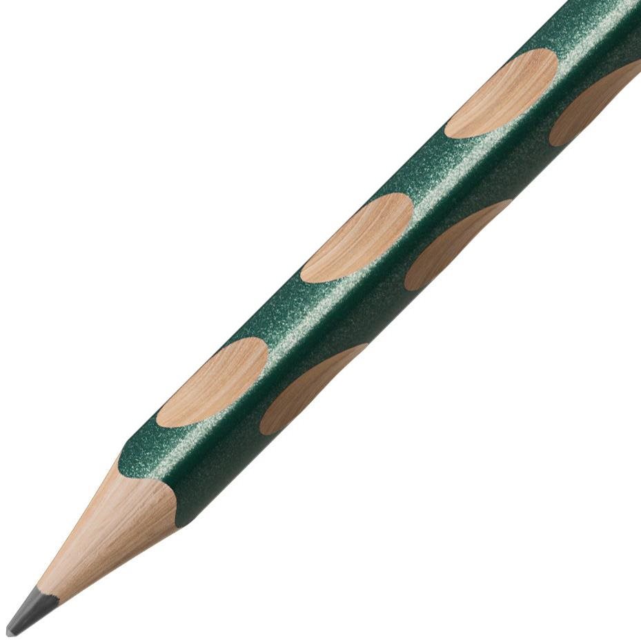 STABILO Tužka grafitová STABILO EASY pro praváky metallic green