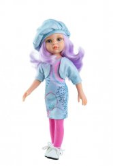 Oblečení pro panenky 32 cm - Šaty Karin s baretem