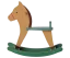 Hojdací koník pre myšky light brown Maileg