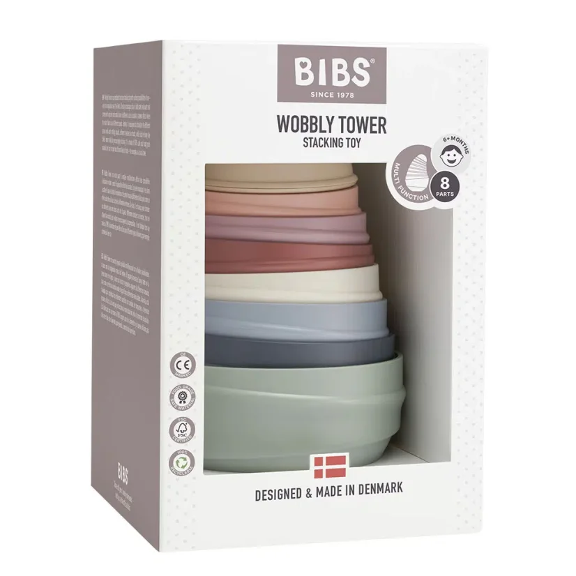 BIBS stohovací balanční věž - pastel-rainbow