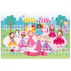 Puzzle v boxu Princezny na ledě 24ks