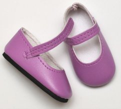 Schuhe für Puppen 32 cm – Niedrige lila Sandalen
