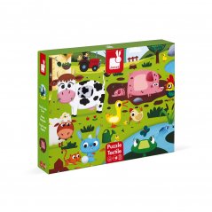 Dotykové puzzle Zvířátka na farmě 20 ks