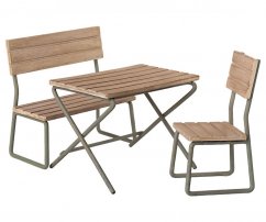 Gartengarnitur Tisch, Stuhl und Bank Maileg