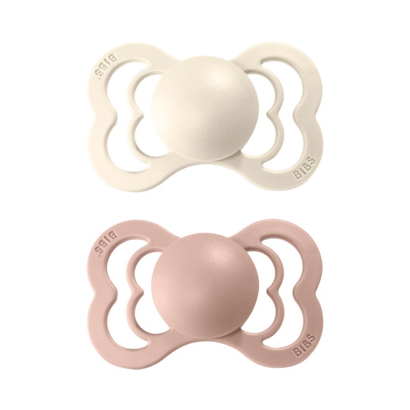 BIBS Supreme cumlíky z prírodného kaučuku 2ks - veľkosť 1 rôzne druhy - BIBS Supreme cumlíky: ivory/blush