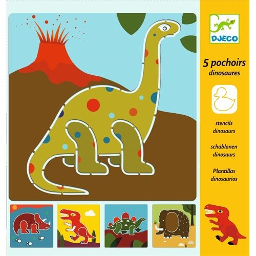 Kreslenie podľa šablóny Dinosaury
