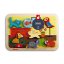 Drevené vkladacie puzzle pre najmenších Zvieratká Chunky od 1 roka 7 dielov