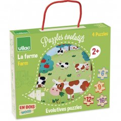 Drevené puzzle Farma 4v1