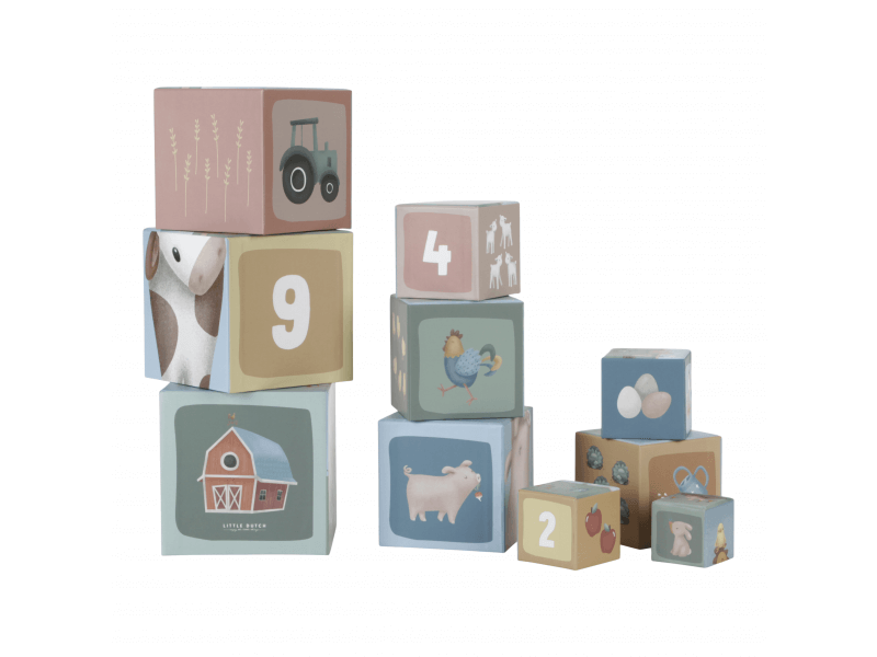 Little Dutch Stapelbausteine aus Pappe Farm