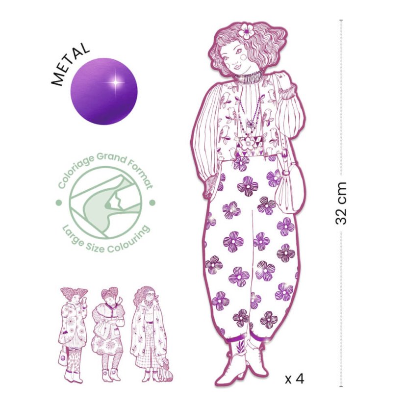 Große Malbücher Rosmarin und Freundinnen (4 Stk.)