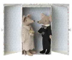 Svadobný myšací pár v krabičke Maileg