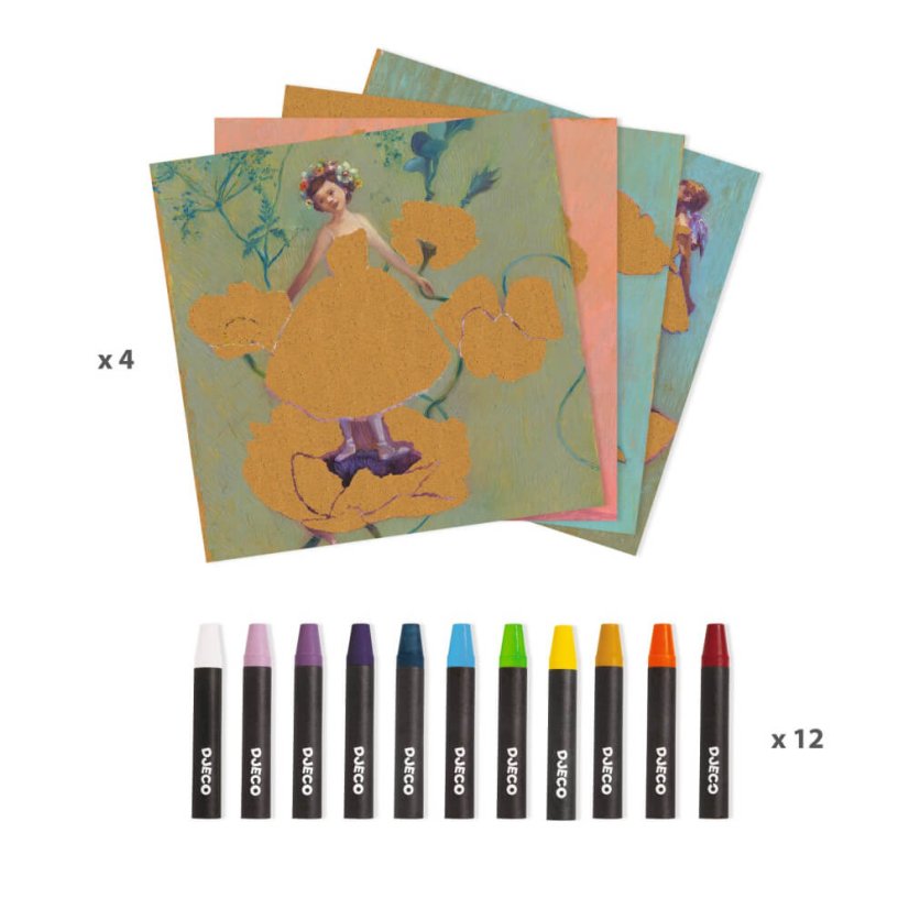 Balerína Degas maľovanie olejové pastelky(Inspired by)
