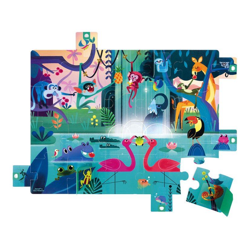 Puzzle Džungľa s prekvapením 20 ks