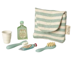 Zahnbürstenset in einer Tasche für Blue Mouse Maileg