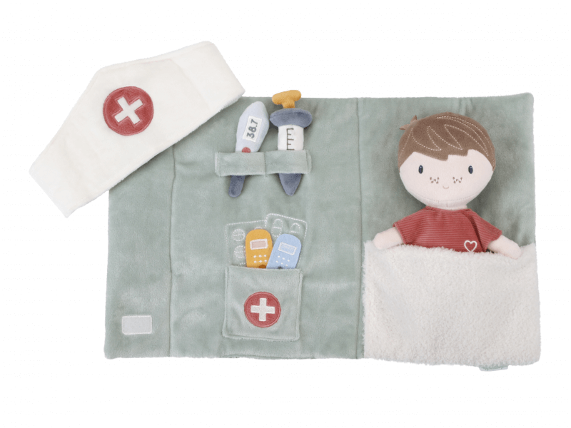 Little Dutch Jim-Puppe mit medizinischer Ausrüstung
