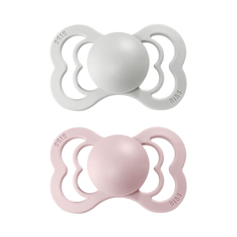 BIBS Supreme Naturkautschuk-Schnuller 2 Stück – Größe 1 verschiedene Typen - BIBS Supreme-Schnuller: vanilla/peach
