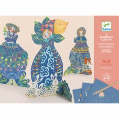Hübsches Kleid: Kratzpapierfiguren