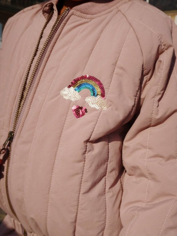 Detská bunda bomber Twilight mauve rôzne veľkosti - Veľkosť: 104 / 4 roky