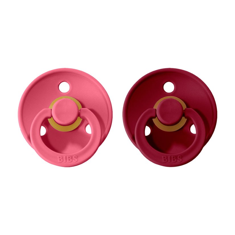 BIBS Colour dudlíky z přírodního kaučuku 2ks – velikost 1 - BIBS Colour dudlíky z přírodního kaučuku 2ks: cloud-blush