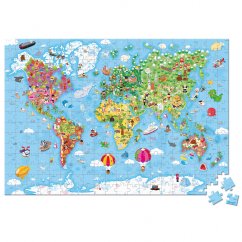Puzzle Weltkarte im Koffer 300 Teile