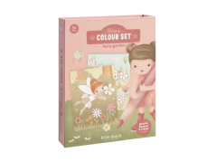 Malbücher mit Buntstiften und Aufklebern Rosa Feengarten