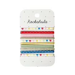 Elastické gumičky set Rainbow Hearts