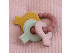 Little Dutch Silikon-Beißring mit Schlüsseln, rosa