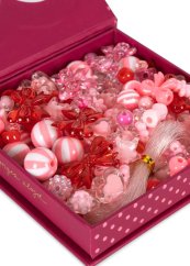 Krabička perel pink