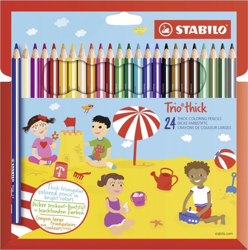 Dreieckige Buntstifte STABILO Trio Dick 24 Stk