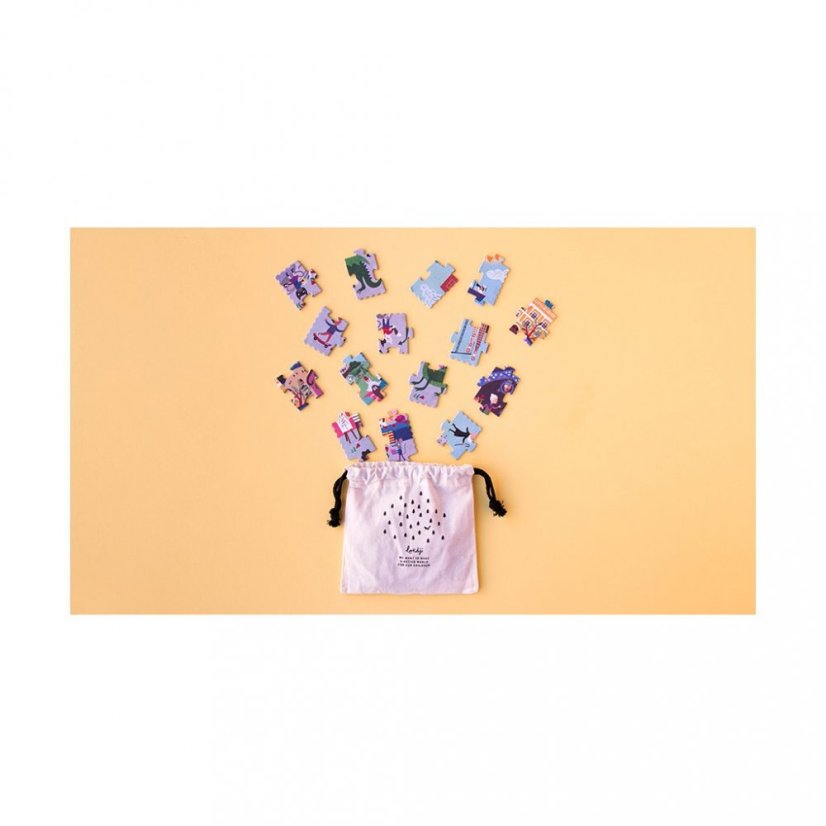 Doppelseitiges Puzzle Tag und Nacht Barcelona - 36 Teile