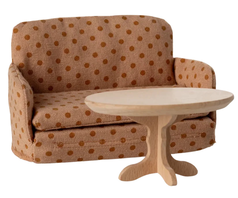 Miniatúrny gauč pre myšky Dots Maileg