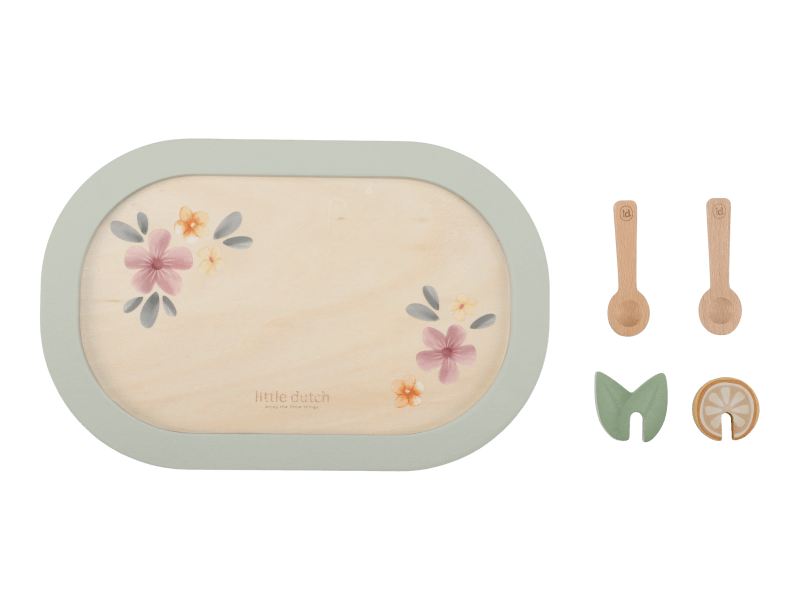 Little Dutch Teeservice aus Holz mit Blumendruck