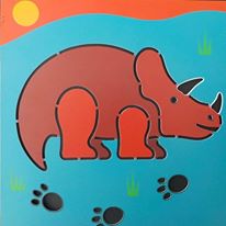 Kreslenie podľa šablóny Dinosaury