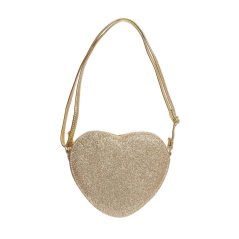 Kabelka Love Heart Gold Glitter