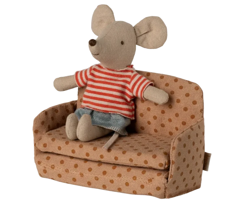 Miniatúrny gauč pre myšky Dots Maileg