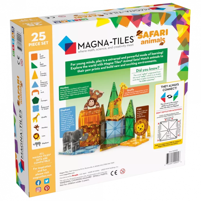 Magnetischer Bausatz Safari 25 Teile