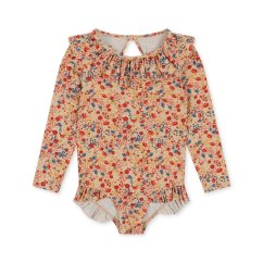 Badebekleidung mit langen Ärmeln und Blumen