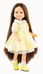 Gema-Puppe im gelben Kleid – beweglich