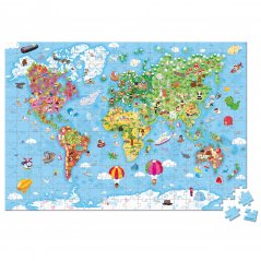 Puzzle Weltkarte im Koffer 300 Teile