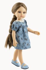 Laura-Puppe in einem blauen Kleid