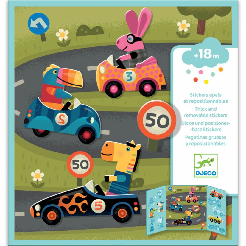 Ablösbare Aufkleber: Autos (kleine Geschenke)