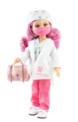 Esme-Puppe als Tierarzt verkleidet