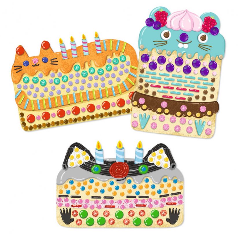 Koláž pro předškoláky Mozaikové zvířátkové koláčky