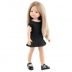 Manica-Puppe in einem schwarzen Kleid