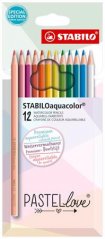 STABILOaquacolo Pastellove 12 rôznych farieb