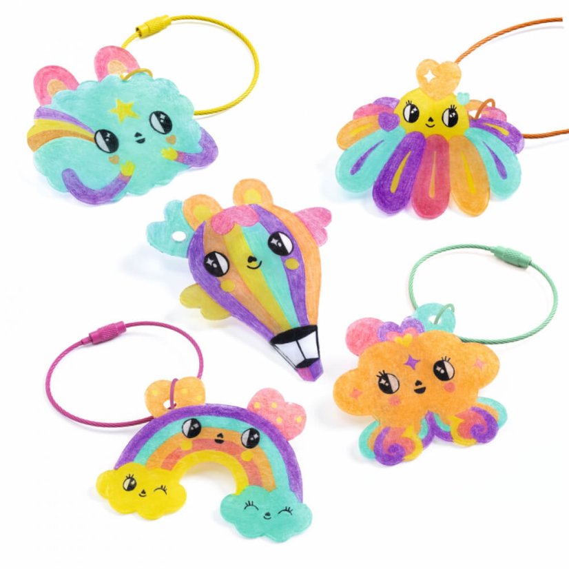 Artistic Plastic Kawaii prívesky na kľúče z magického plastu